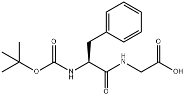 (叔丁氧基羰基)-L-苯丙氨酰甘氨酸 结构式