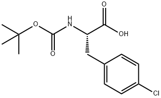 Boc-L-4-氯苯丙氨酸 结构式