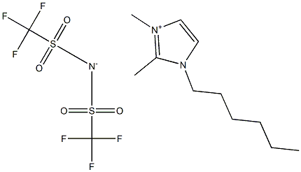 1-己基-2,3-二甲基咪唑双三氟甲磺酰亚胺盐 结构式