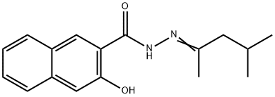 N'-(1,3-二甲基丁烯)-3-羟基-2-萘酰肼 结构式