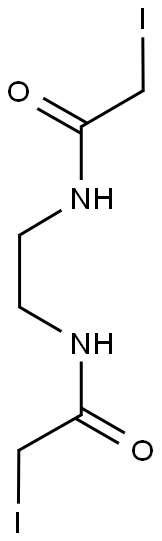 N,N'-乙基双(碘乙酰胺) 结构式