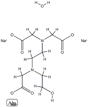 N-羟乙基乙二胺三乙酸三钠盐水合物 结构式
