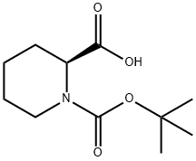 N-Boc-L-哌啶-2-甲酸 结构式