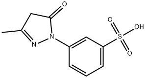 1-(3-磺苯基)-3-甲基-5-吡唑啉酮 结构式