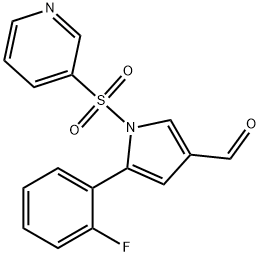 5-(2-氟苯基)-1-(吡啶-3-基磺酰基)-1H-吡咯-3-甲醛 结构式