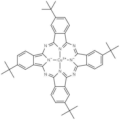 2,9,16,23-四叔丁基酞菁铜(II) 结构式