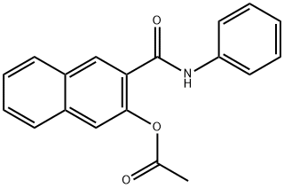 2-乙酰氧基-3-萘甲酰苯胺 结构式