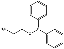 二苯硼酸2-氨基乙酯 结构式