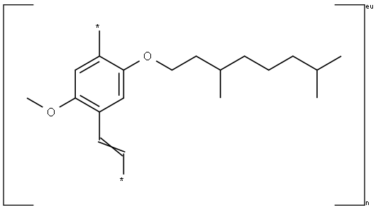 聚[2-甲氧基-5-[(3,7-二甲基辛氧基)-1,4-苯]-1,2-乙烯二基] 结构式