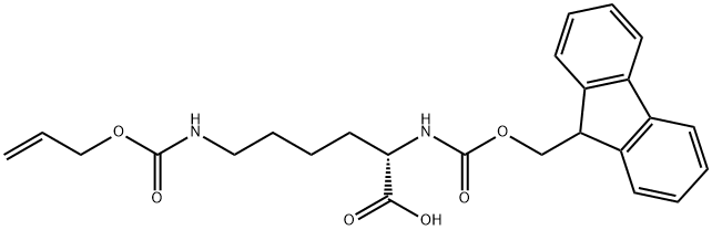 N-Fmoc-N'-[(2-丙烯氧基)羰基]-L-赖氨酸 结构式