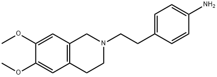 4-(2-(6,7-二甲氧基-3,4-二氢异喹啉-2(1H)-基)乙基)苯胺 结构式