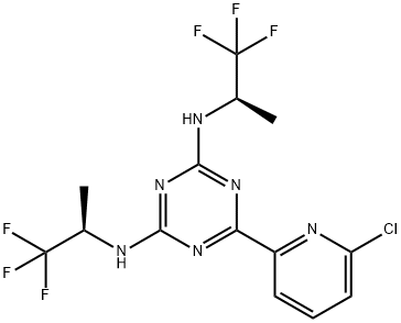 6-(6-氯吡啶-2-基)-N2,N4-双((R)-1,1,1-三氟丙烷-2-基)-1,3,5-三嗪-2,4-二胺 结构式