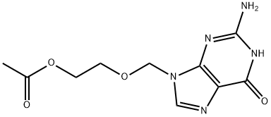 9-(2-乙酰氧基乙氧基甲基)鸟嘌呤 结构式