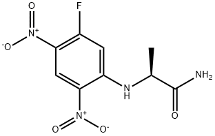 (S)-2-((5-氟-2,4-二硝基苯基)氨基)丙酰胺 结构式