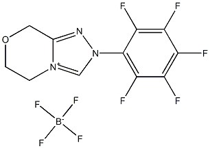 2-(全氟苯基)-5,6-二氢-8H-[1,2,4]三唑并[3,4-c][1,4]恶嗪-2-鎓四氟硼酸盐 结构式