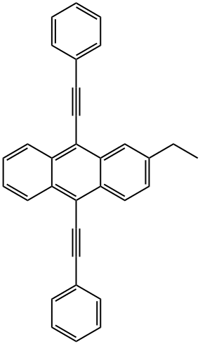 9,10-双(苯炔基)-2-乙蒽 结构式