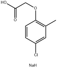 2-甲基-4-氯苯氧乙酸钠 结构式