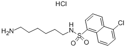 N-(6-氨基己基)-5-氯-1-萘磺酰胺盐酸盐 结构式