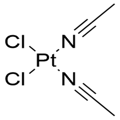顺式-双(乙腈)二氯铂(II) 结构式
