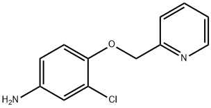 3-氯-4-(2-吡啶基甲氧基)苯胺 结构式