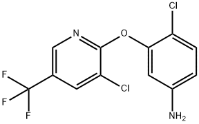 3-氯-2-(2-氯-5-氨基苯氧基)-5-三氟甲基吡啶 结构式