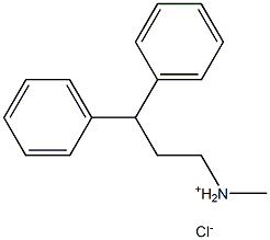 N-甲基-3,3-二苯基丙胺盐酸盐 结构式