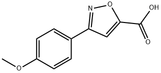 3-(4-甲氧基苯基)异恶唑-5-羧酸 结构式