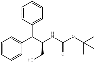 N-叔丁氧羰基-3-苯基-D-苯丙氨醇 结构式