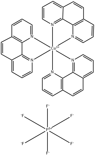 三(1,10-菲咯啉)钴(III)三(六氟磷酸)盐 结构式