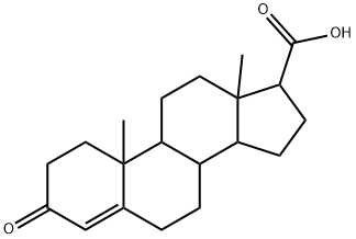 3-氧代雄甾-4-烯-17-β-甲酸 结构式