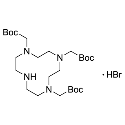 三叔丁基1,4,7,10-四氮杂环十二烷-1,4,7-三乙酸酯氢溴酸盐 结构式