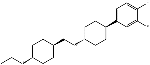 1,2-二氟-4-[反-4-[2-(反-4-丙基环己基)乙基]环己基]苯 结构式