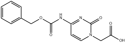 2-(4-(((苄氧基)羰基)氨基)-2-氧代嘧啶-1(2H)-基)乙酸 结构式
