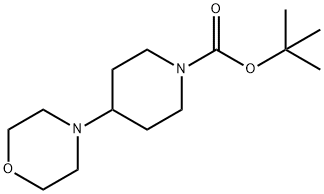 4-吗啉哌啶-1-甲酸叔丁酯 结构式