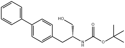 (R)-叔丁基 (1-([1,1'-联苯]-4-基)-3-羟基丙烷-2-基)氨基甲酸酯 结构式
