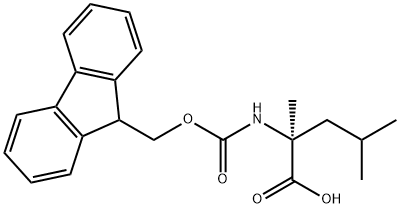 Fmoc-α-甲基-L-亮氨酸 结构式