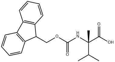 N-Fmoc-α-甲基-L-缬氨酸 结构式