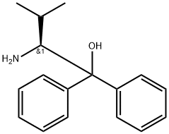 (S)-(-)-2-氨基-3-甲基-1,1-二苯基-1-丁醇 结构式