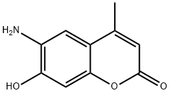 6-氨基-7-羟基-4-甲基香豆素 结构式