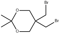 5,5-双(溴甲基)-2,2-二甲基-1,3-二氧杂环己烷 结构式