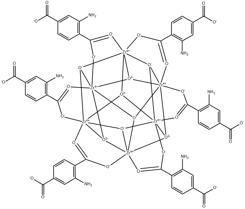 氨基苯二甲酸锆MOF 结构式