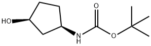 ((1R,3S)-3-羟基环戊基)氨基甲酸叔丁酯 结构式