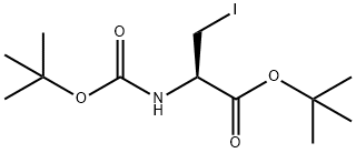 (R)-2-((叔丁氧羰基)氨基)-3-碘丙酸叔丁酯 结构式