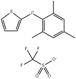 (2-噻吩基)(2,4,6-三甲基苯基)三氟甲磺酸碘 结构式