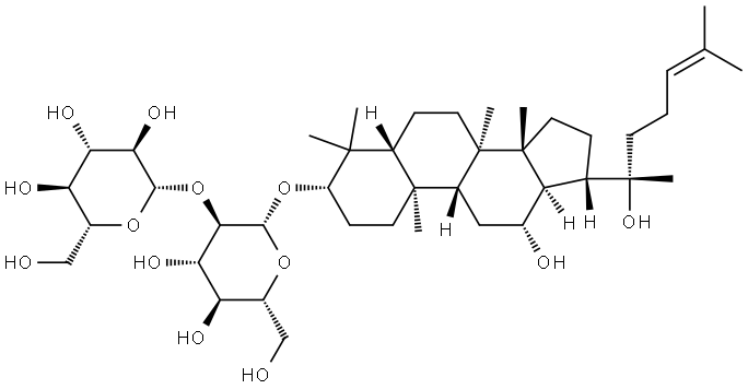 人参皂苷Rg3 结构式