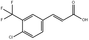 4-氯-3-(三氟甲基)肉桂酸 结构式