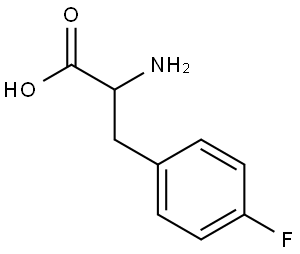 4-氟-DL-苯丙氨酸 结构式