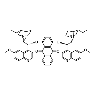 氢化奎宁(蒽醌-1,4-二基)二醚 结构式