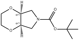 顺式-N-Boc-四氢-2H-[1,4]二氧杂环己烯并[2,3-c]吡咯烷 结构式