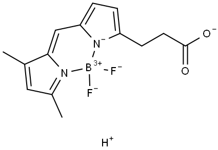 3-氟硼吡咯-丙酸 结构式